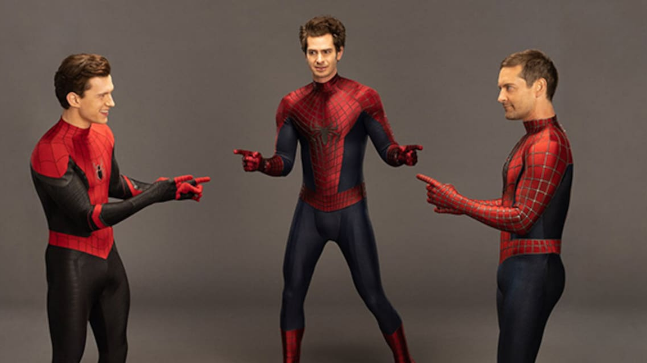 Spider-Man meme photoshoot