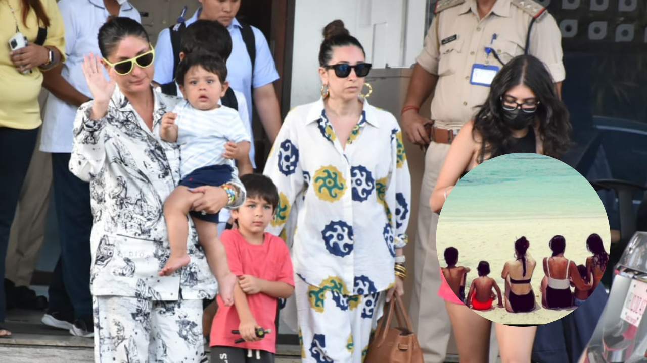 Kareena Kapoor, Karisma Kapoor and their kids