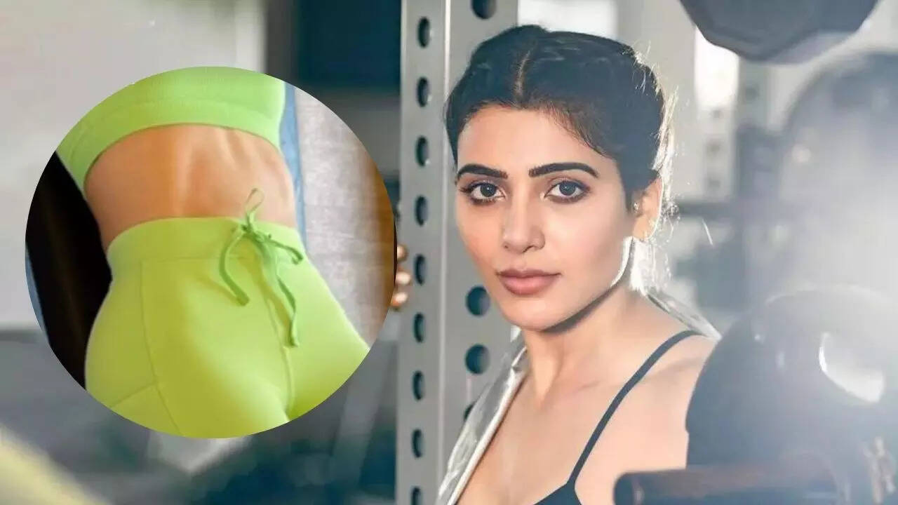 Samantha flaunts abs