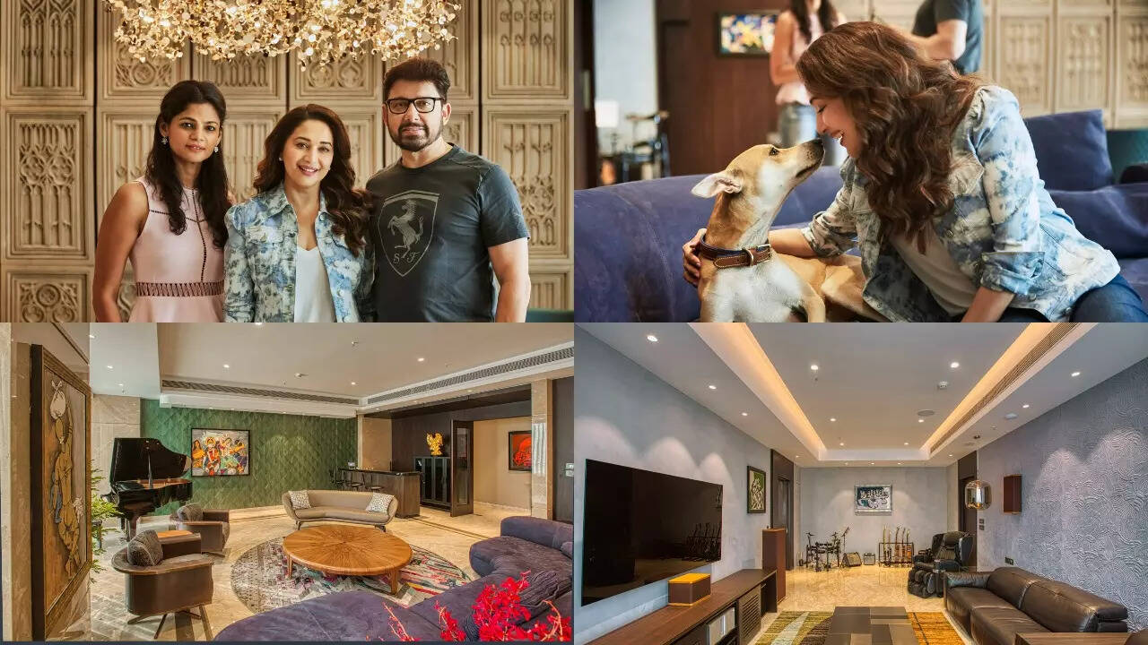 Inside photos of Madhuri Dixit's swanky new Mumbai home that costs her Rs 12.5 lakh in rent each month