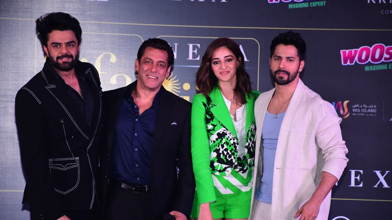 Salman Khan, Ananya Panday and Varun Dhawan at IIFA press conference