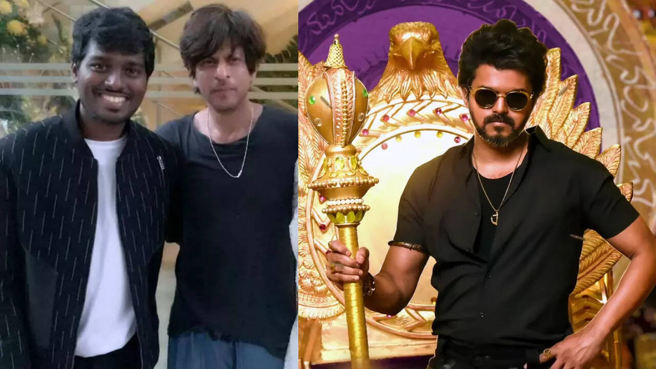 Shah Rukh Khan watches Thalapathy Vijay's Beast trailer with director Atlee