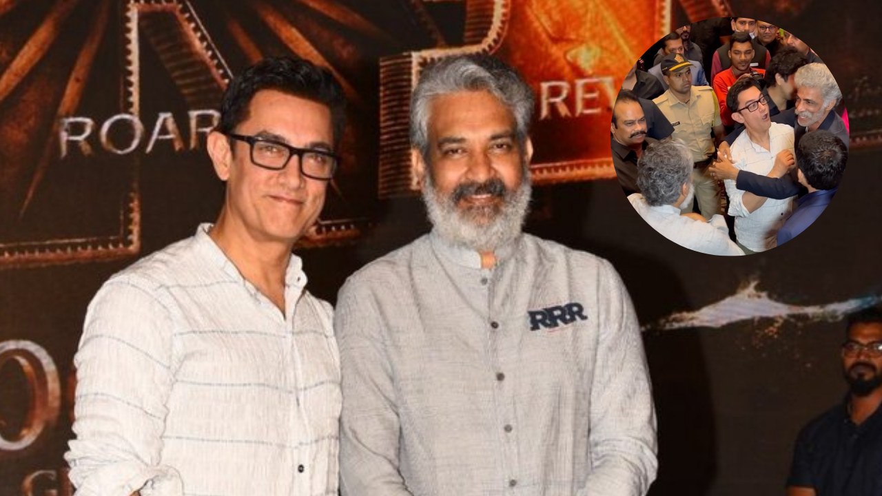 Aamir Khan hugs Makarand Deshpande