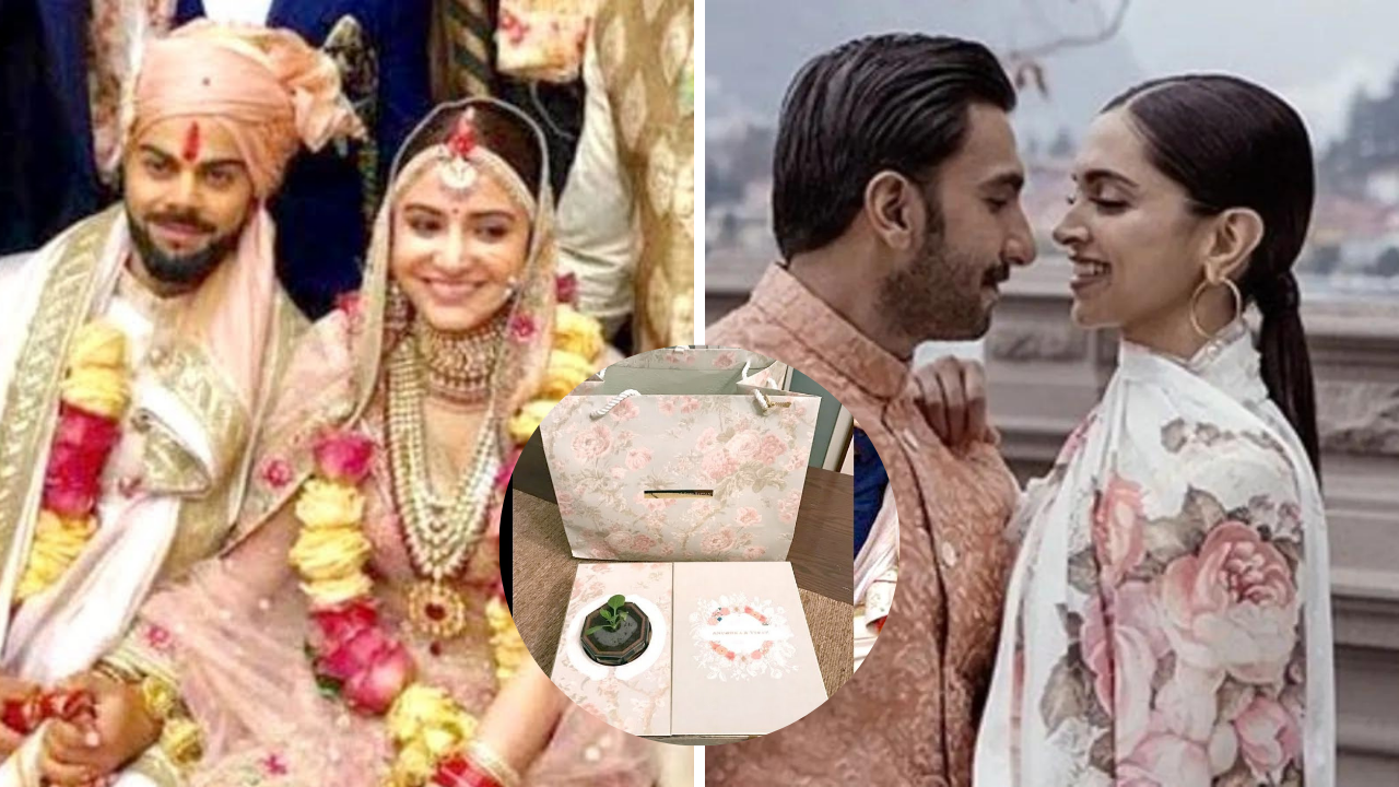 Wedding invites of celeb couples