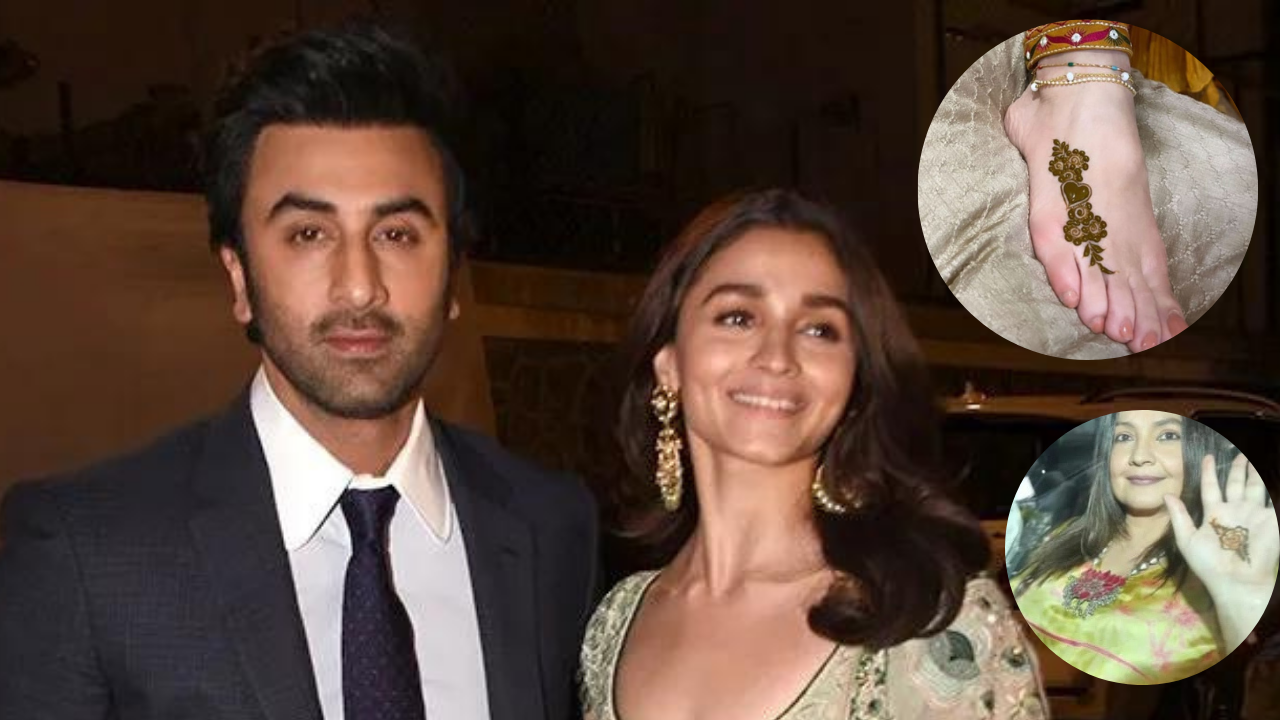 Alia and Ranbir's mehendi function pics