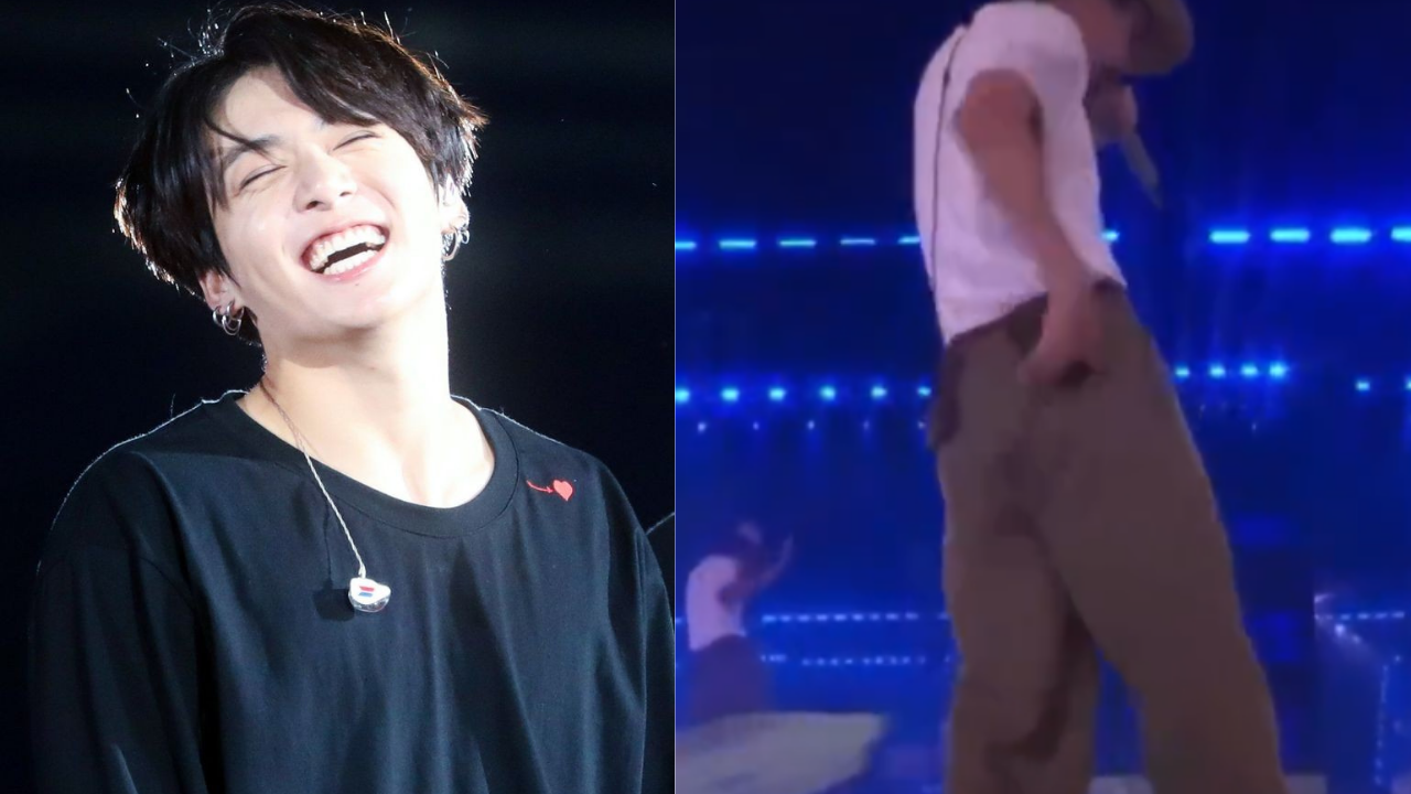 Jungkook reacts to BTS' V spanking himself