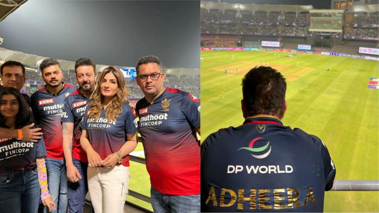 Sanjay Dutt recently took to his social media and shared some pictures of his visit to a stadium in support of the IPL team Royal Challengers Bangalore