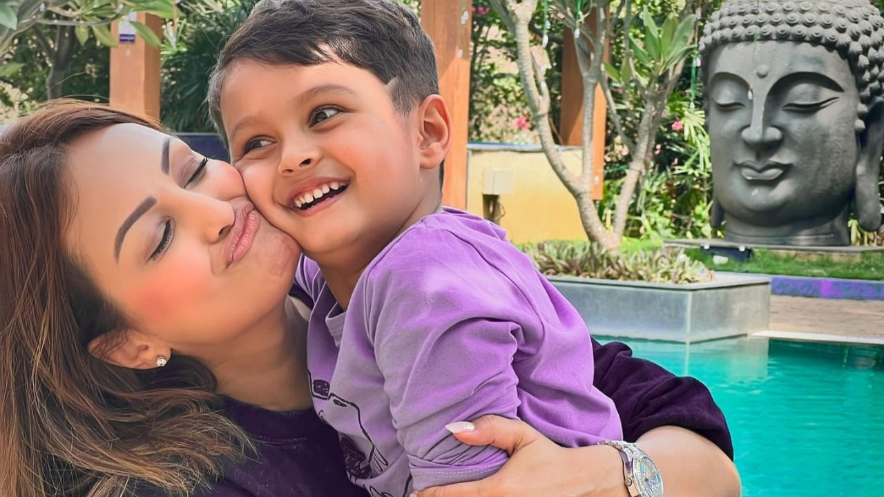 Nisha Rawal and son Kavish are vacaying in Lonavala