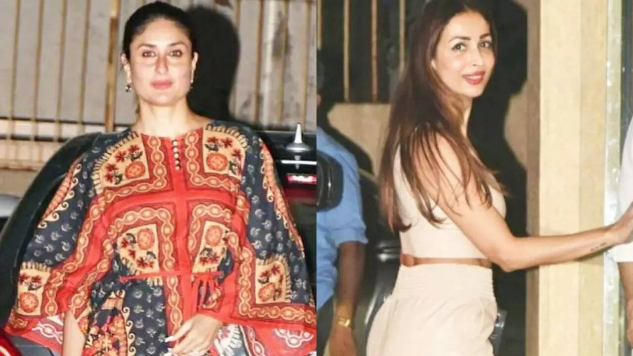 Kareena, Malaika, KJo arrive for dinner at Karisma's home