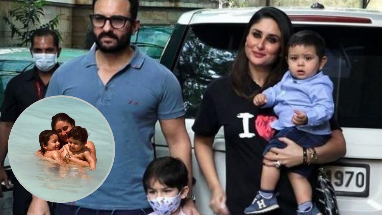 Kareena Kapoor with Taimur and Jeh