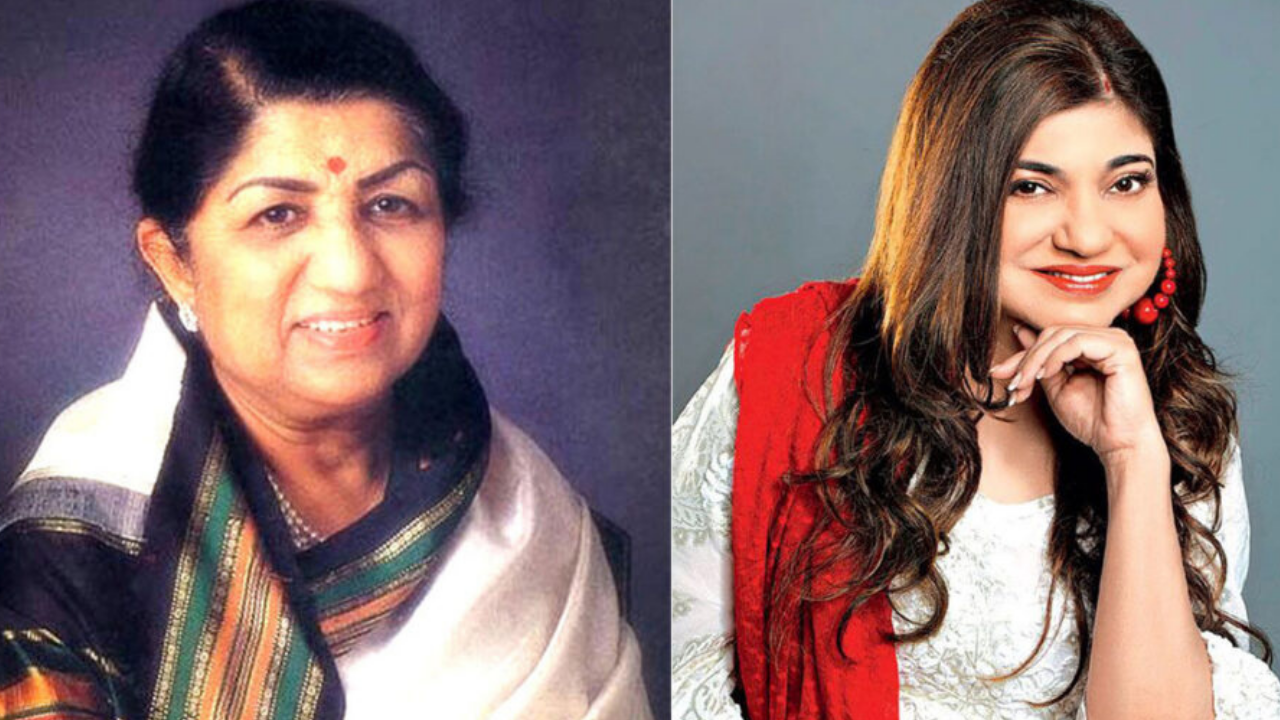 Lata Mangeshkar and Alka Yagnik