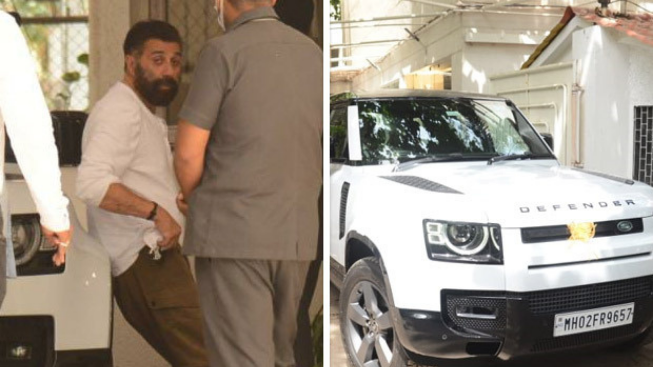 Sunny Deol with his new Land Rover Defender (Twitter/ @sagharsalman1)