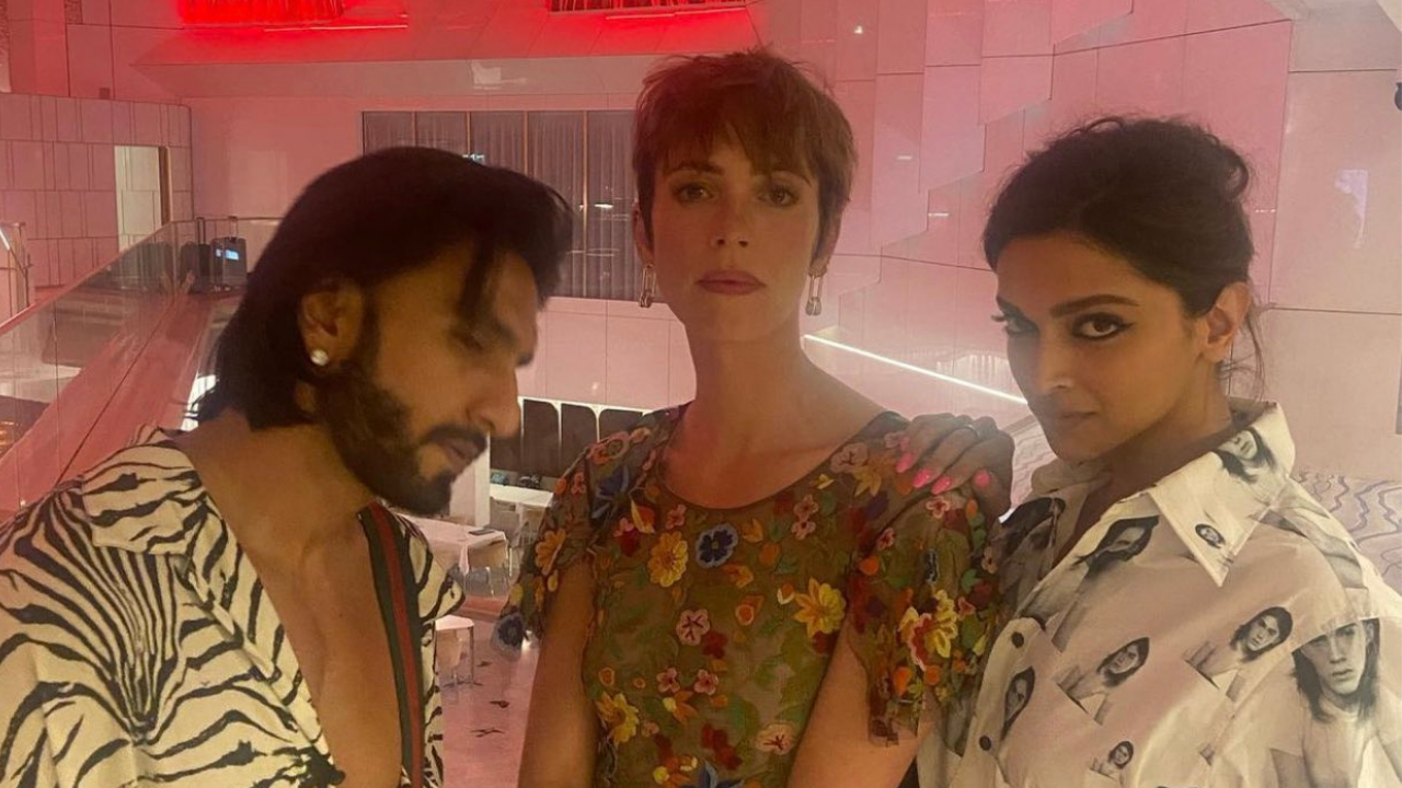 Ranveer Singh, Deepika Padukone with Rebecca Hall