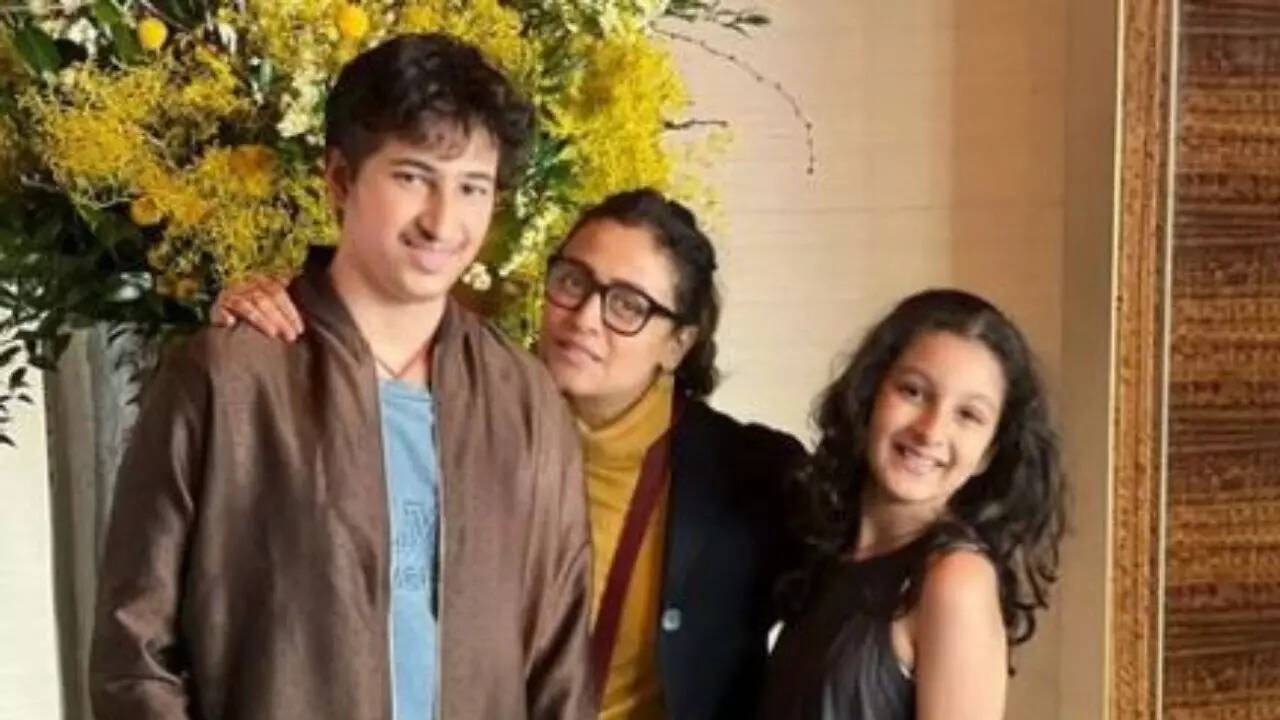 Namrata Shirdokar with her children