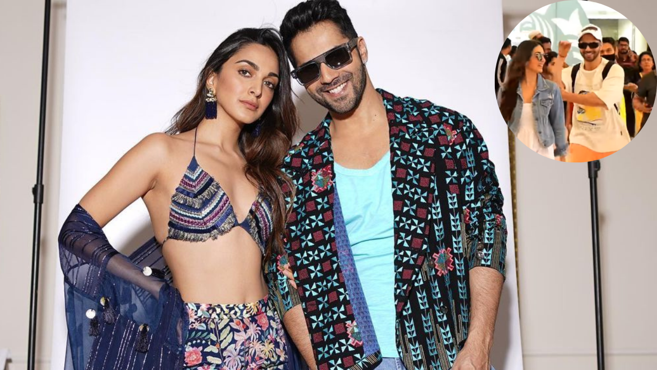 Varun Dhawan shows his goofy side as he gets papped with Jug Jugg Jeeyo co-star Kiara Advani; fans say 'he's so funny and cute'