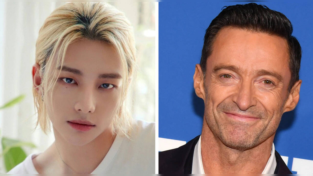 Hyunjin and Hugh Jackman.