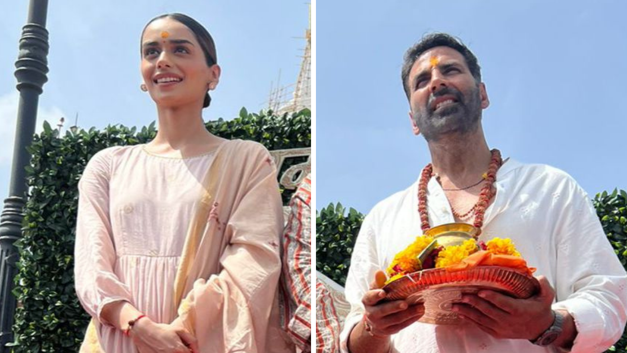 Manushi Chhillar and Akshay Kumar