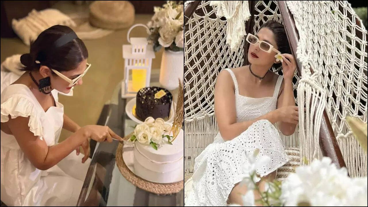 Jennifer Winget's '30-something' birthday was all about 'white, wet and wild', see PICS