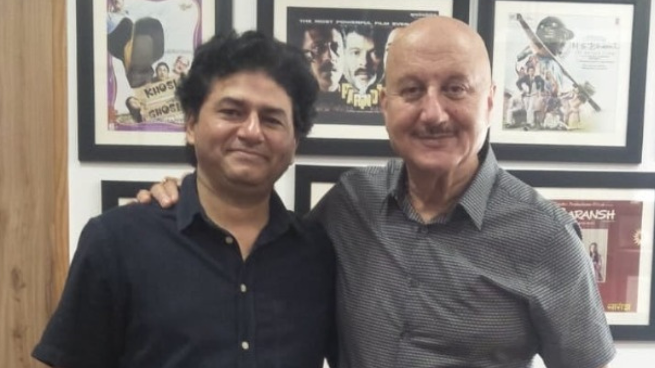 Anupam Kher with music composer Rohit Sharma