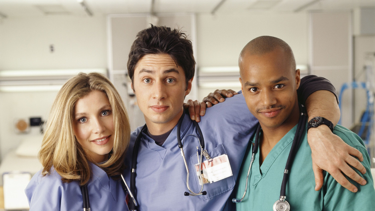 Zach Braff, Donald Faison, Sarah Chalke, John C. McGinley, Judy Reyes, and Neil Flynn were the Scrub’s core cast