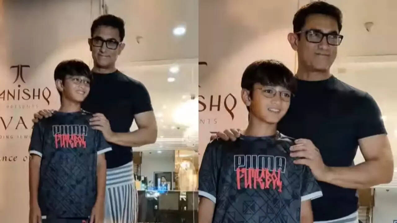 Aamir Khan with son Azad