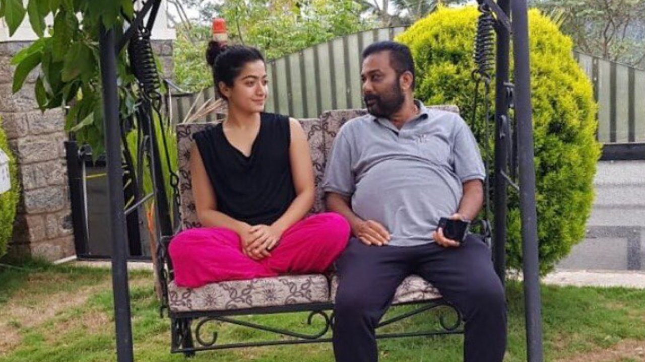 Rashmika with her dad