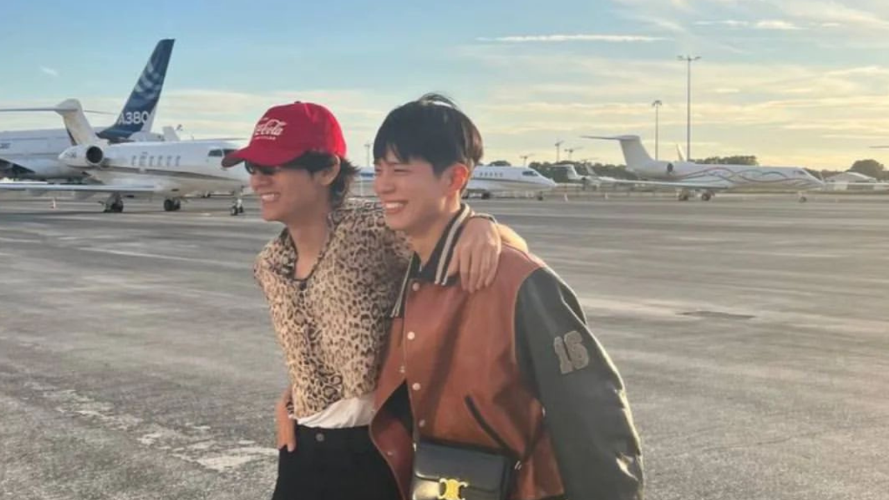 BTS' V with bestie bo-gum at the airport