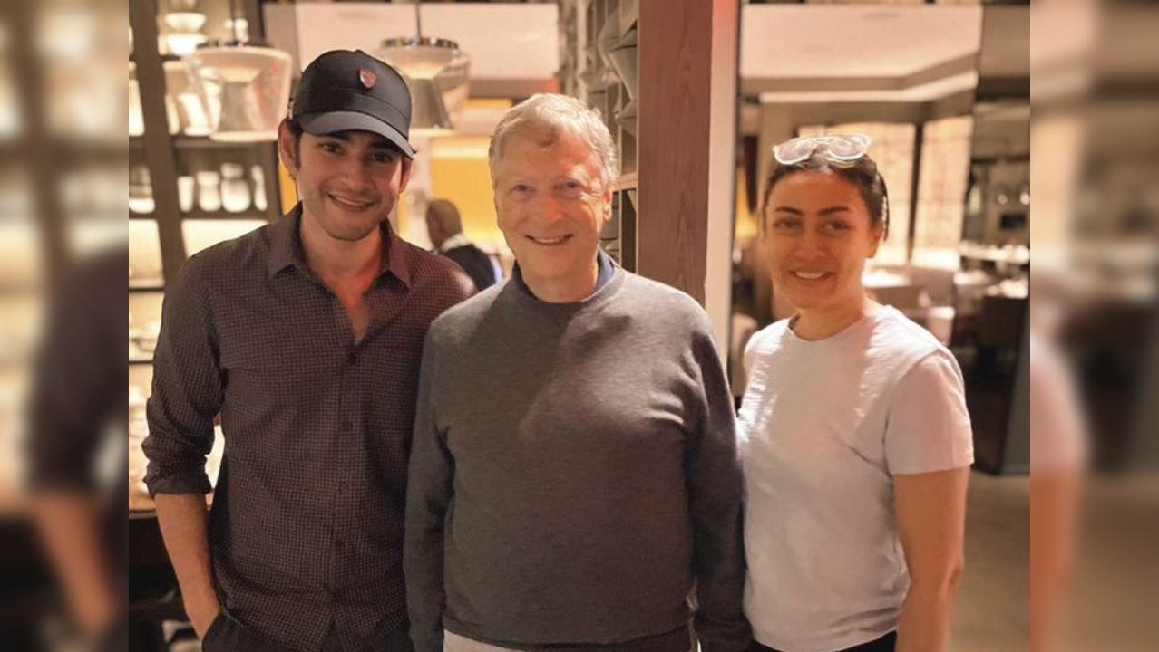 Mahesh and Namrata with Bill Gates