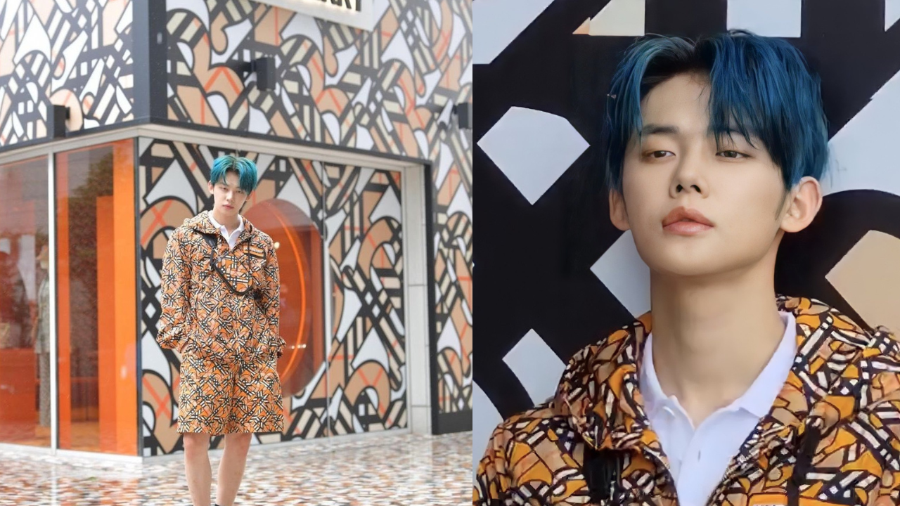 TXT's Yeonjun in blue hair