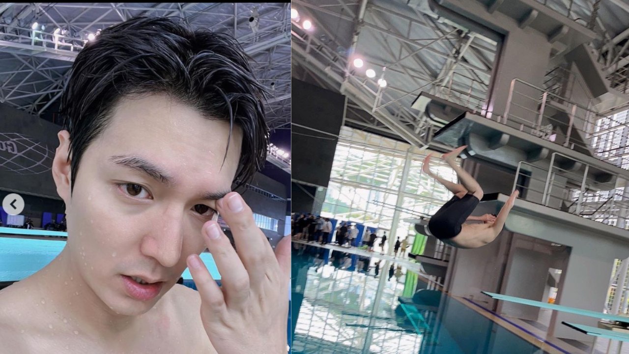 Lee Min ho attempts diving