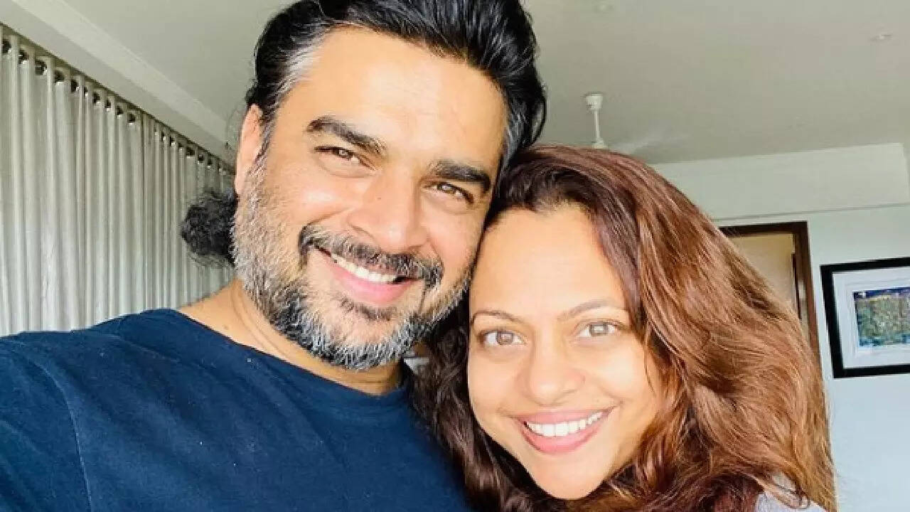 R Madhavan with wife Sarita