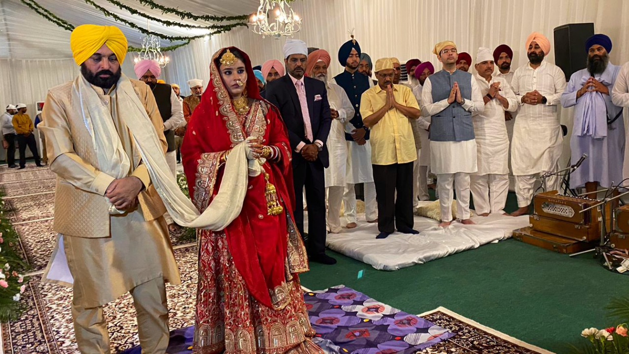 Punjab CM Bhagwant Mann married Dr Gurpreet Kaur