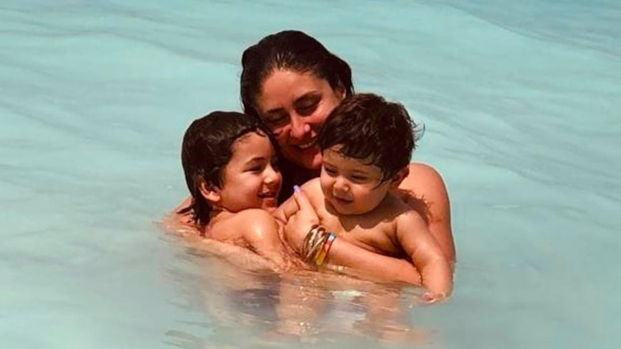 Kareena with the kids