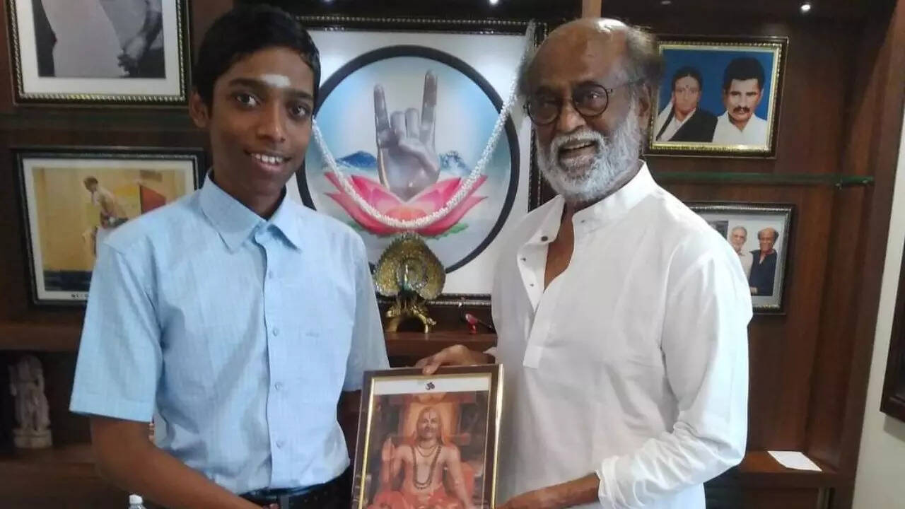 Praggnanandhaa meets Rajinikanth