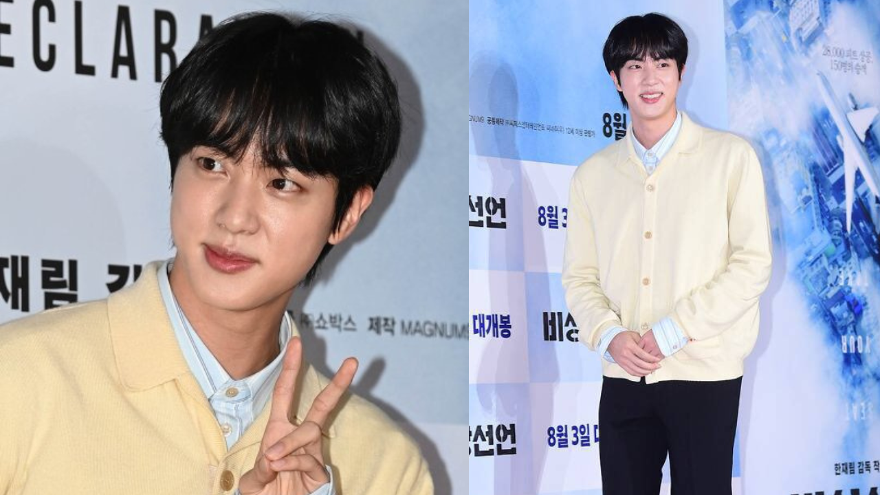 BTS' Jin dons pricey cardigan for movie premiere