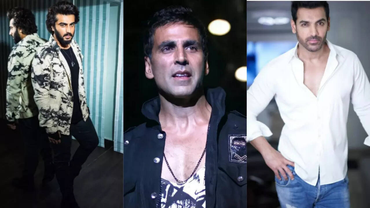 Arjun Kapoor, Akshay Kumar, John Abraham (L-R)