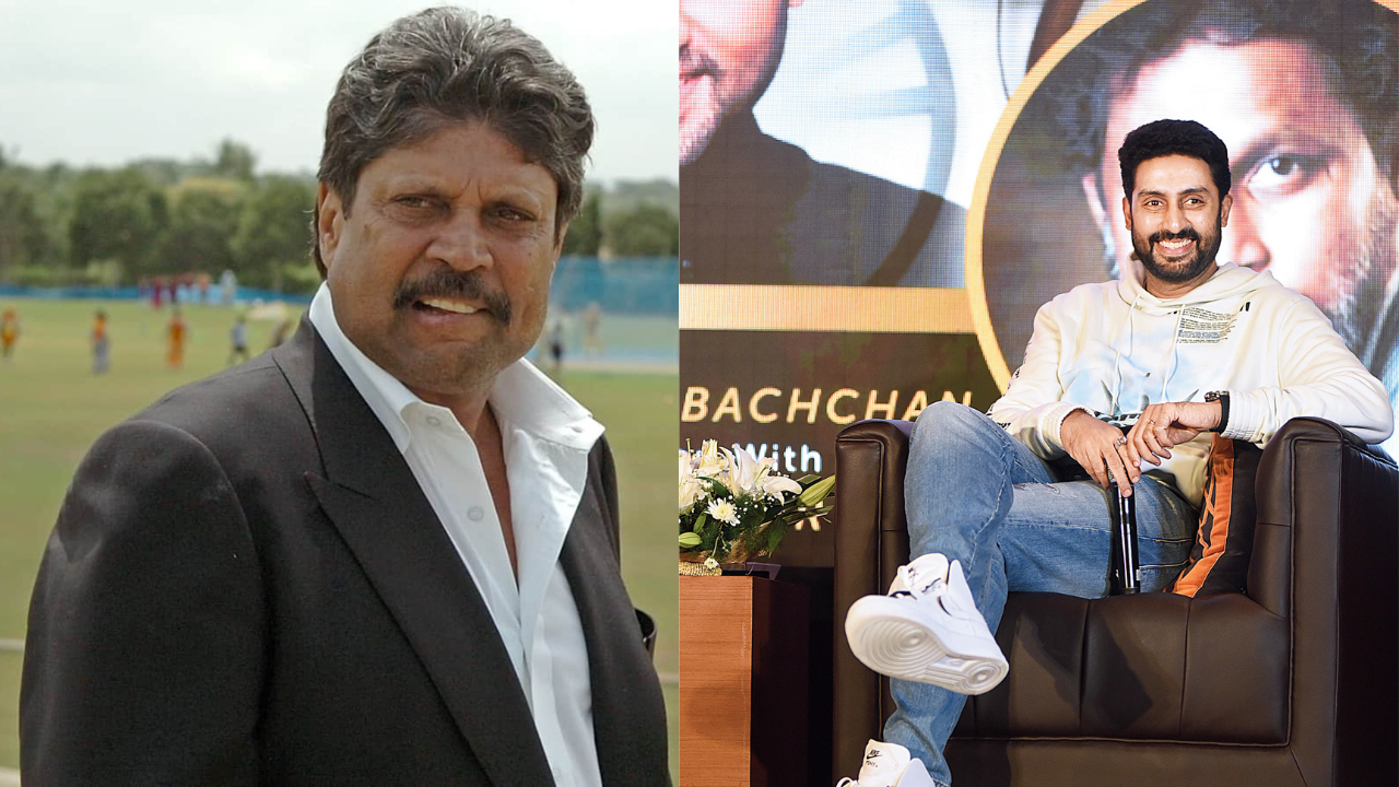 Abhishek Bachchan and Kapil Dev