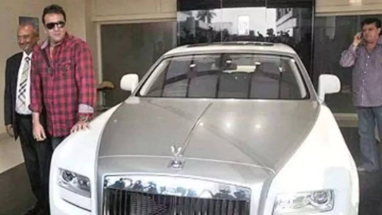 Sanjay Dutt with his Rolls Royce