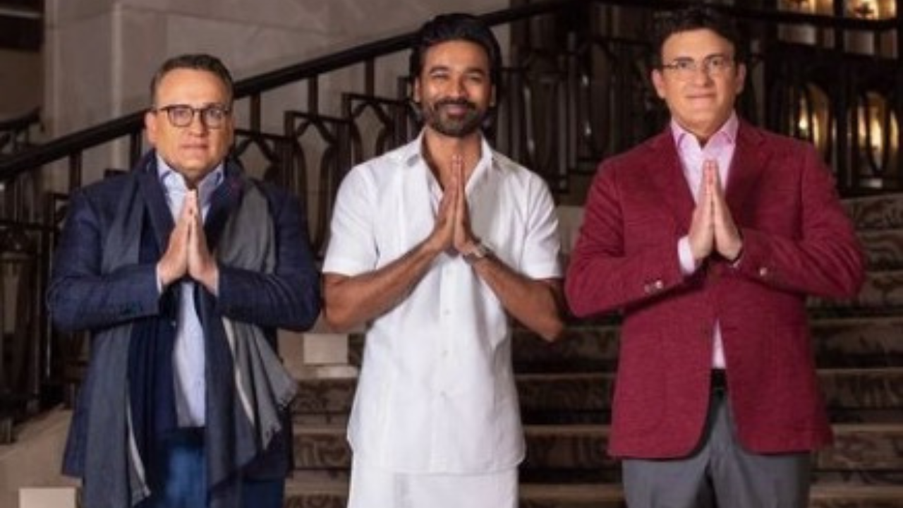 Dhanush with The Russo Brothers