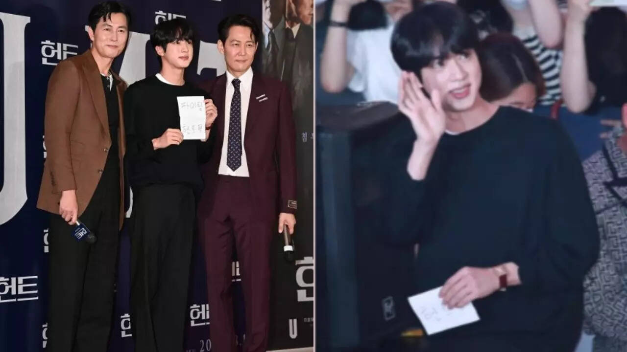 BTS' Jin at VIP premiere for Hunt