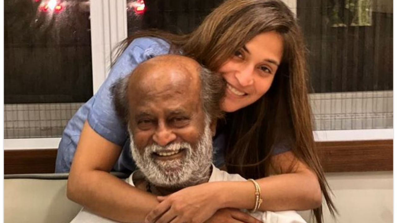 Aishwaryaa with Rajinikanth