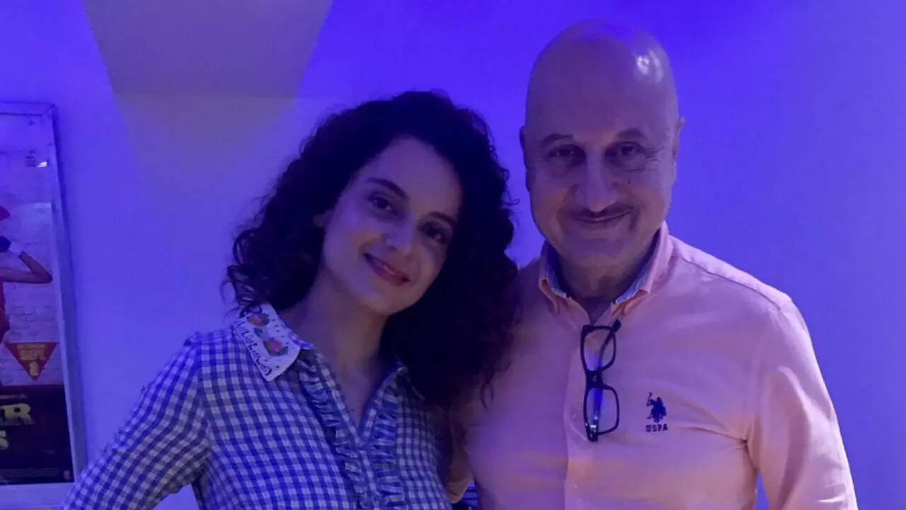 Kangana Ranaut and Anupam Kher