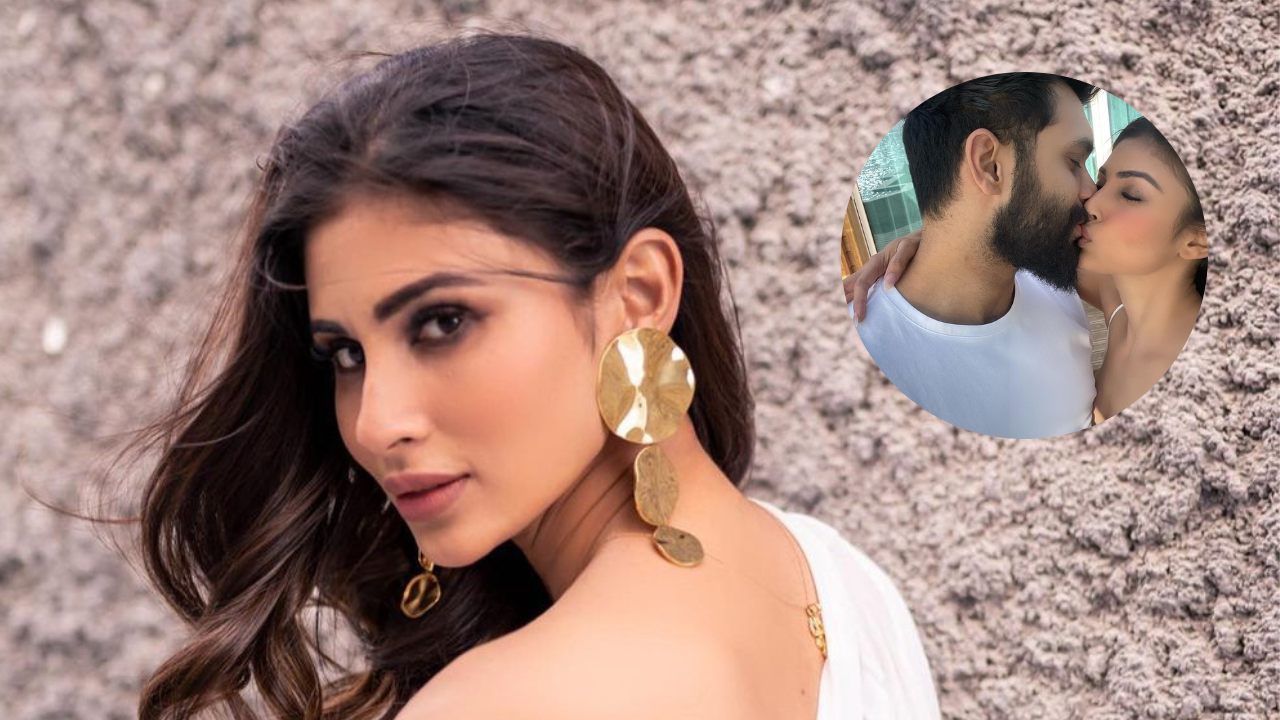 Mouni Roy locks lips with hubby