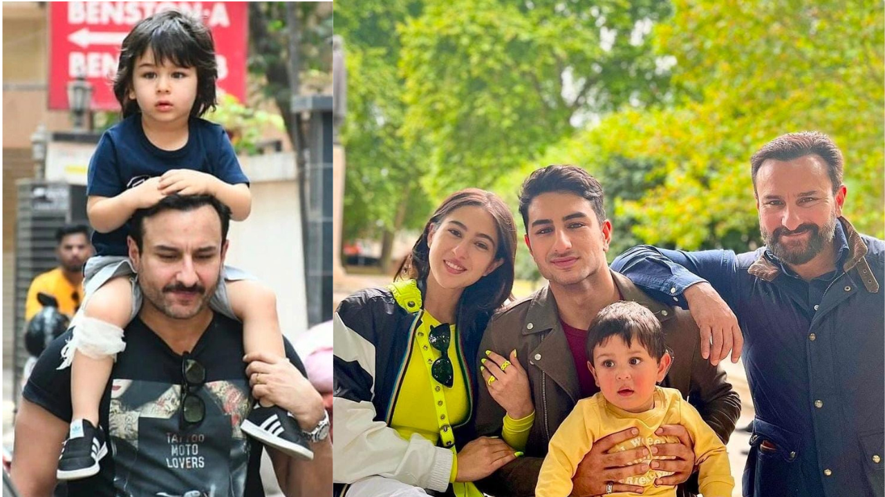 Saif with his kids