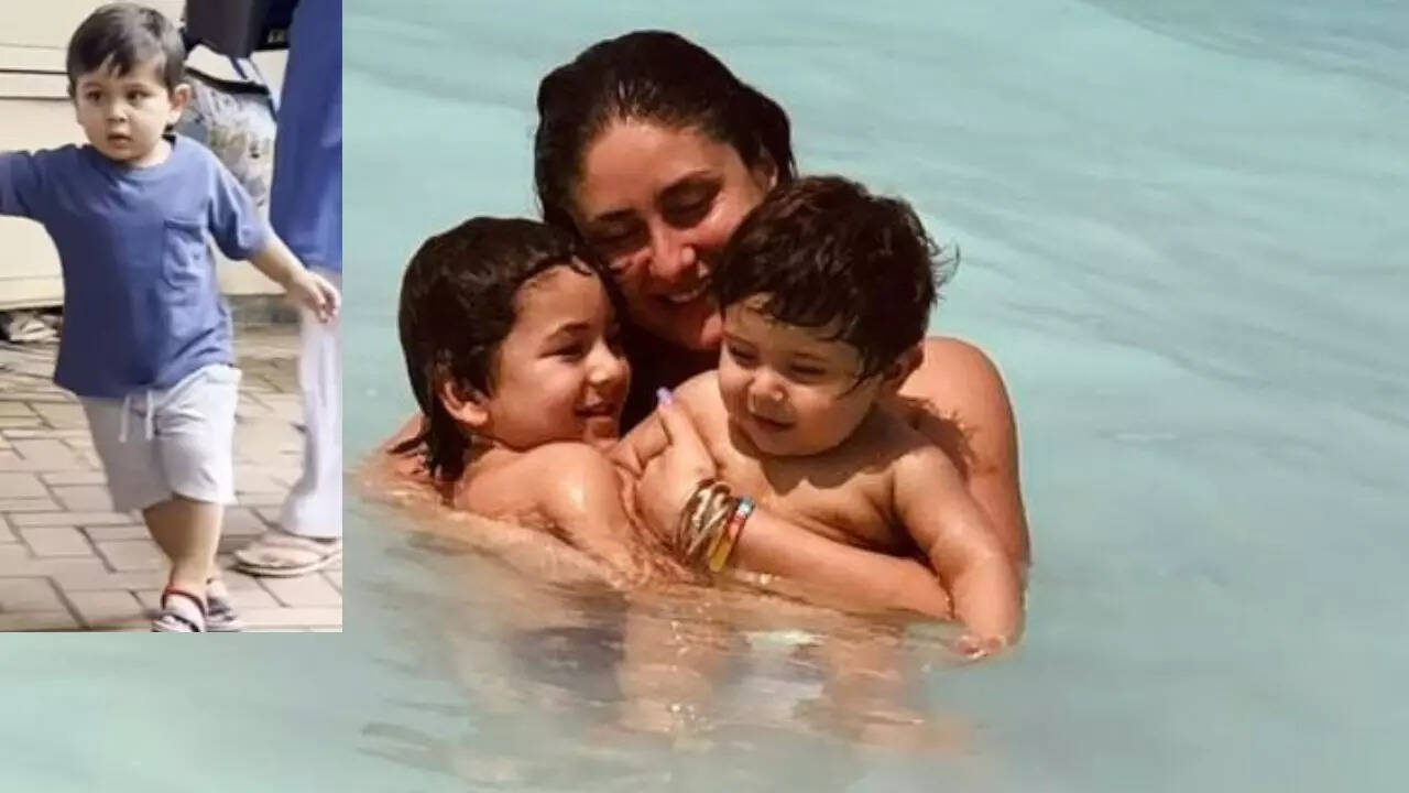 Jeh Ali Khan, Kareena Kapoor Khan, Taimur Ali Khan