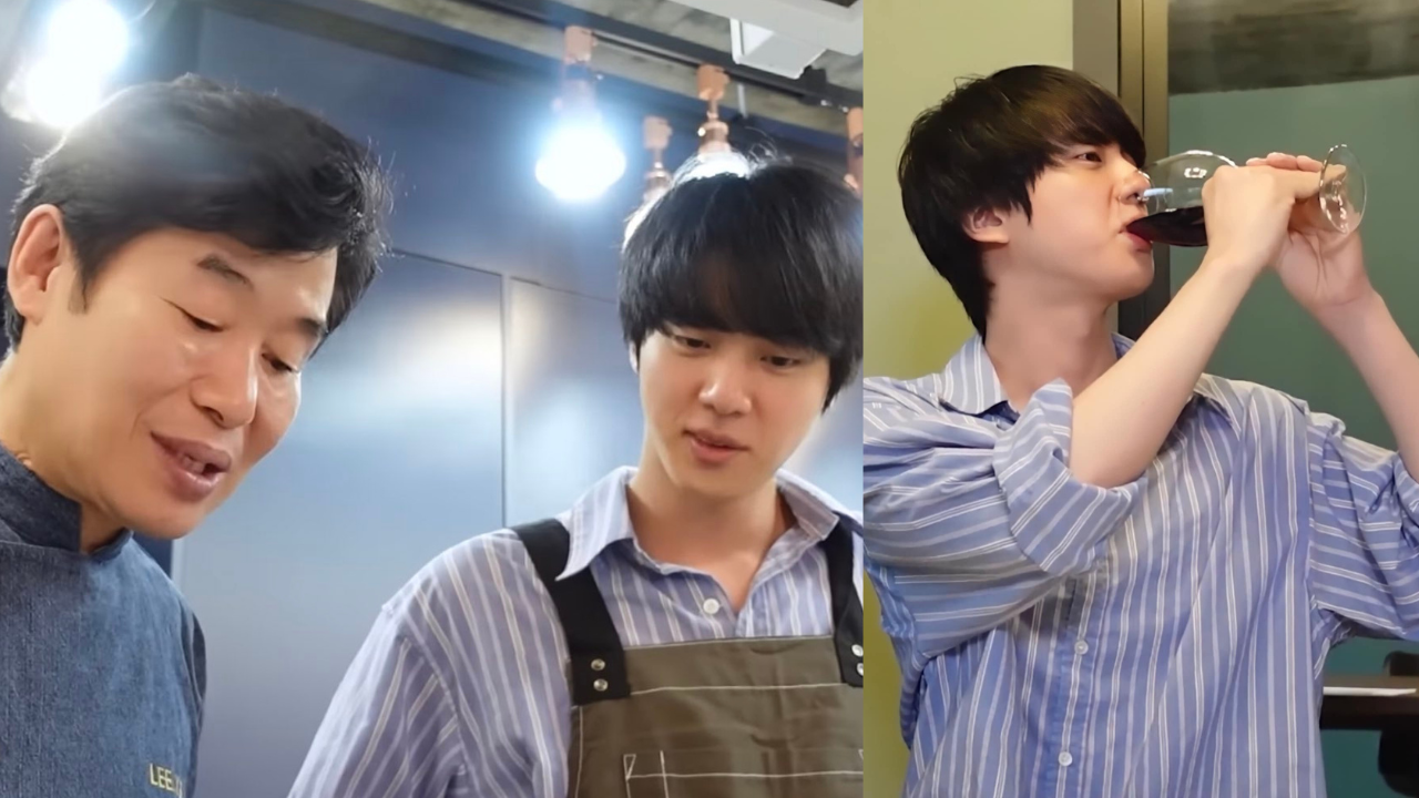 BTS' Jin dips his finger in hot oil