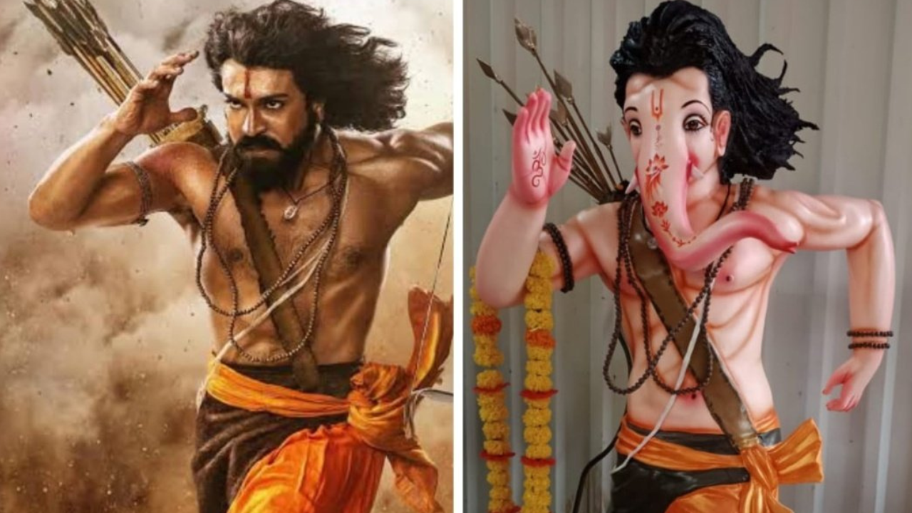 RRR star Ram Charan turns muse for Ganpati idols