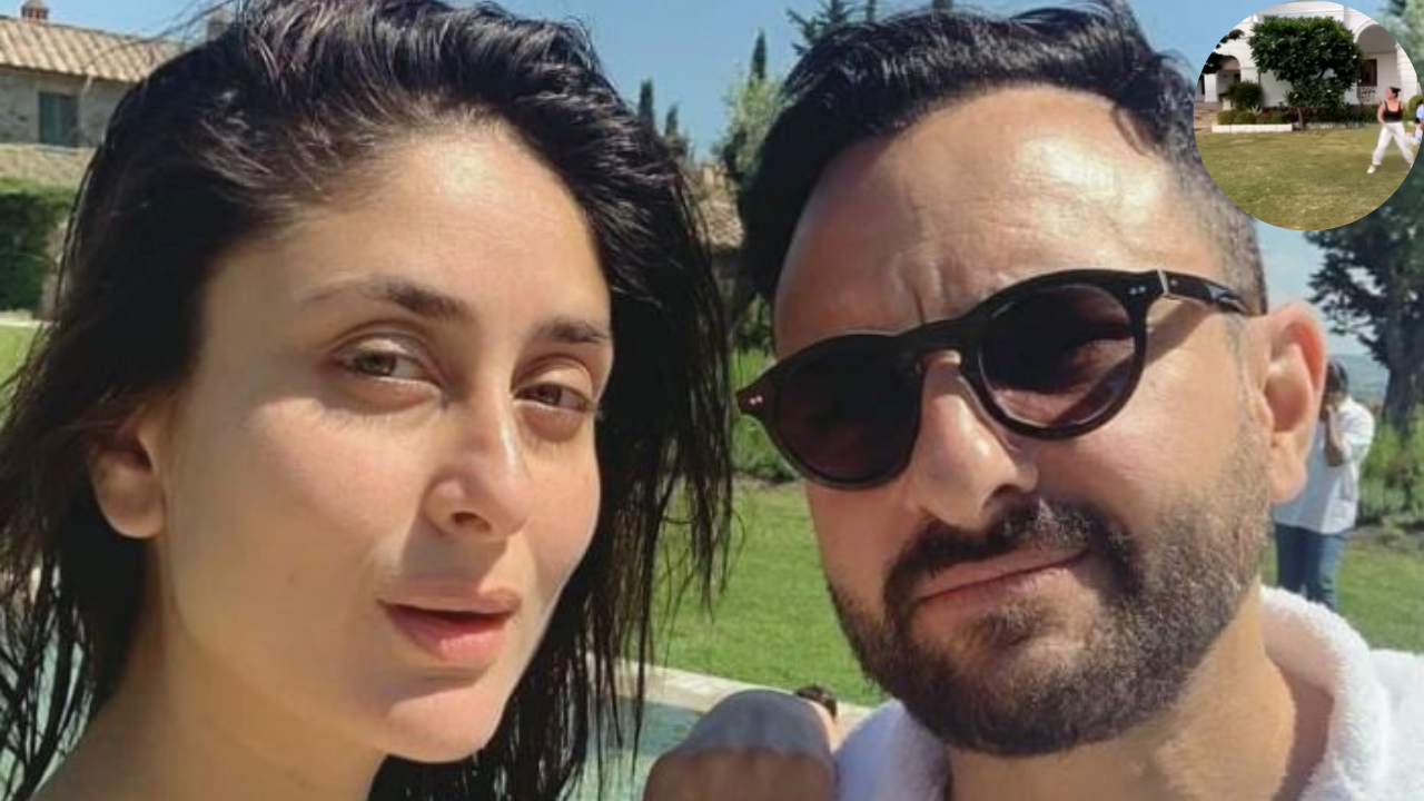 Kareena Kapoor gives tough compeition to husband Saif Ali Khan as they enjoy 'some Monday sport' - watch