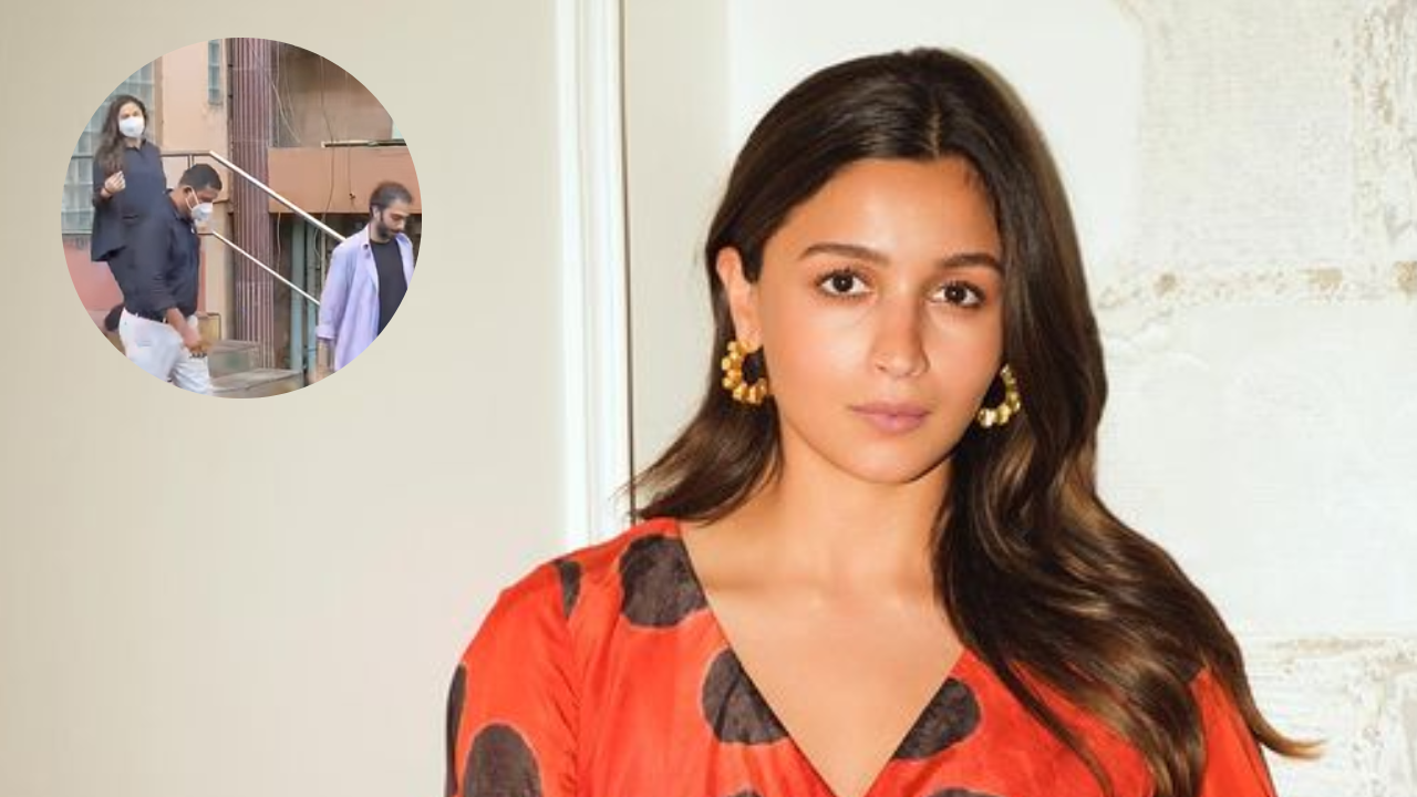 Mom-to-be Alia Bhatt steps out in comfy all-black outfit for dubbing session ahead of Brahmastra release - watch