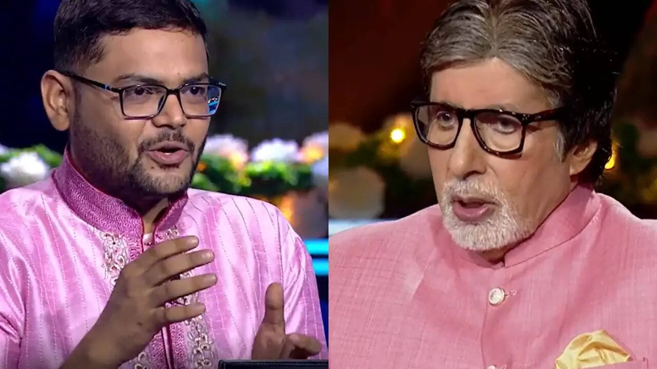 Amitabh Bachchan gets Kanpur's special Thaggu Ke Laddoo from Kaun Banega Crorepati 14 contestant